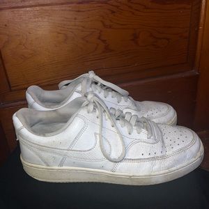 White Nike Women’s Court Vision Low